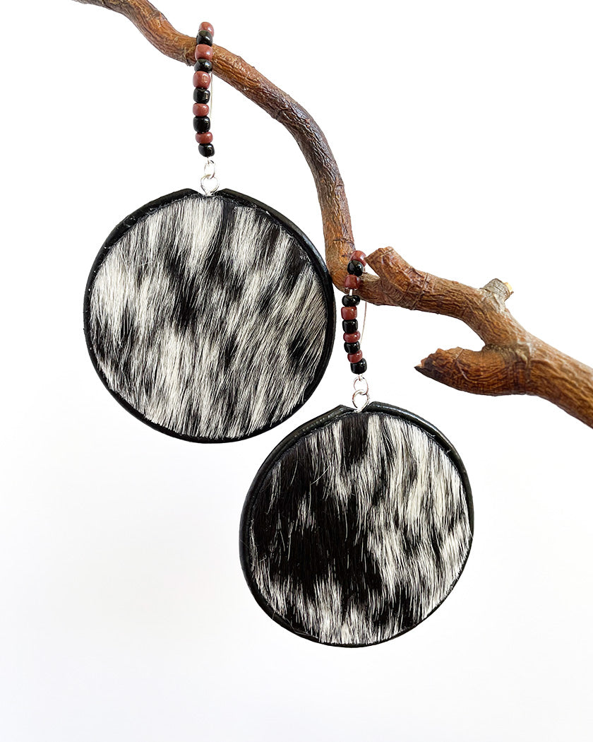 MOO COW WITH SEED BEAD EARRINGS