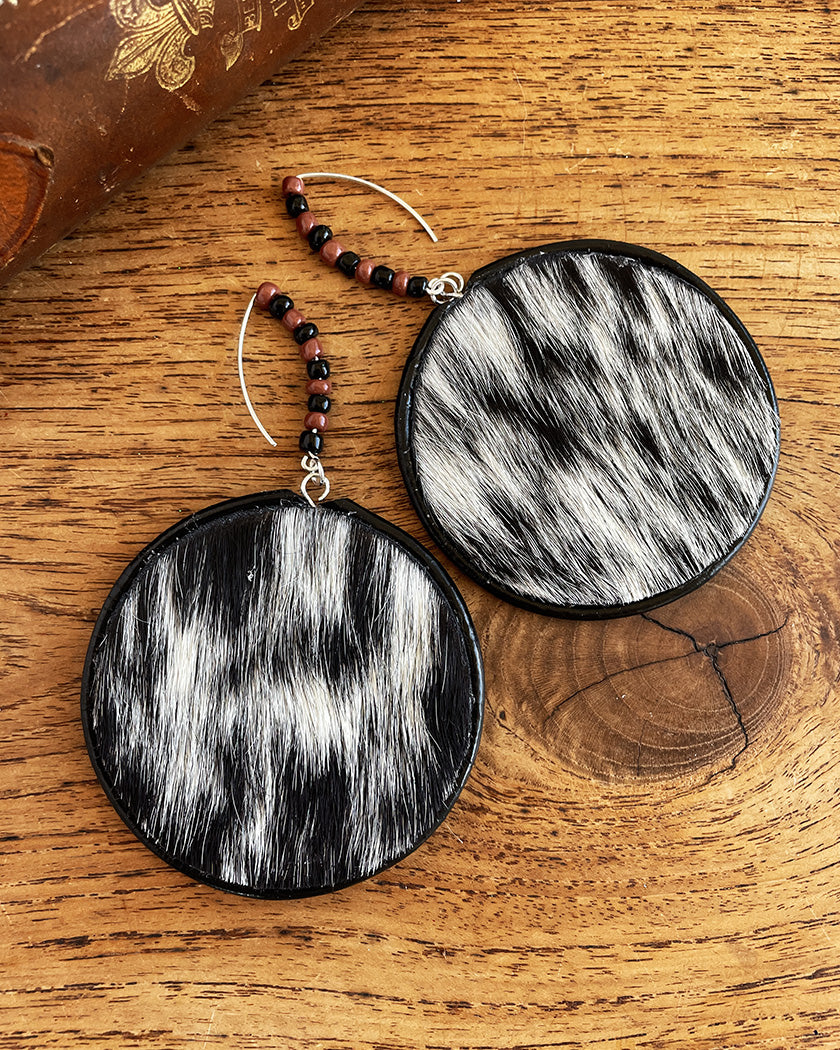 MOO COW WITH SEED BEAD EARRINGS