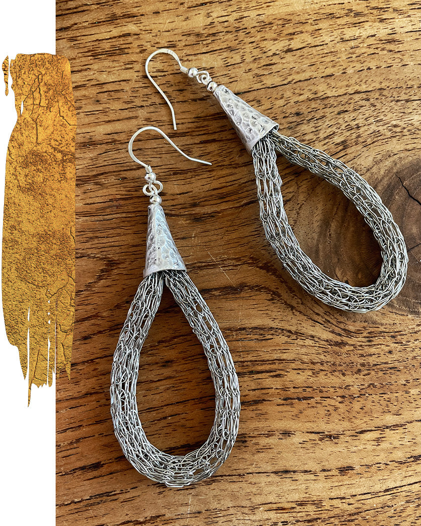 VIKING KNIT LOOP EARRINGS #1